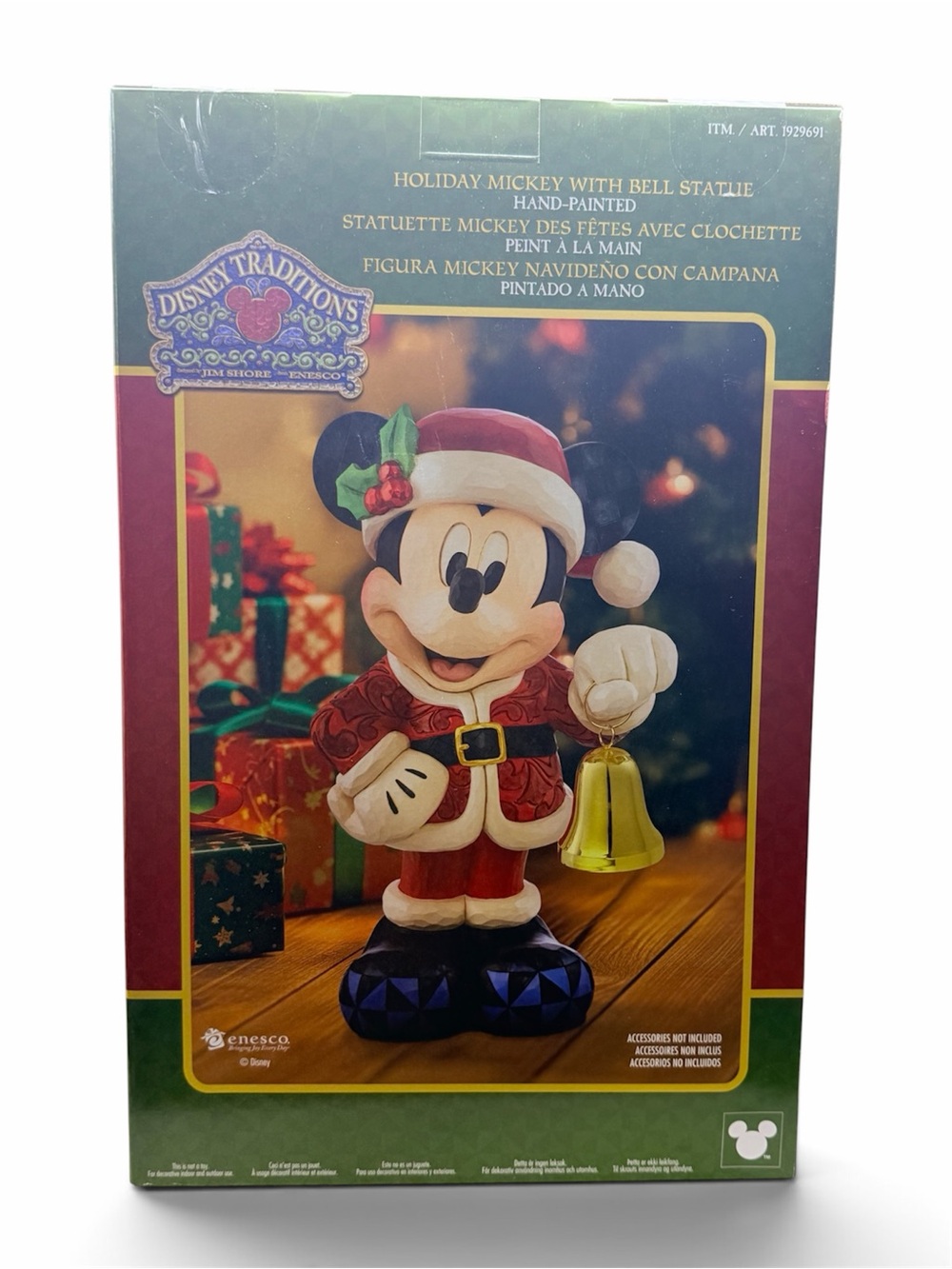 Disney Holiday Mickey Figurine in Red, Black & Gold